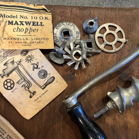 Vintage Cast Iron Food Chopper Maxwells K no10 - Picture 13 of 16